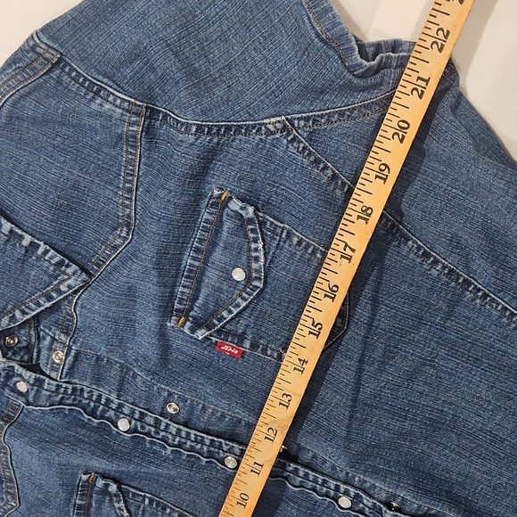 Levi’s Short Sleeve Denim Pearl Snap button down Shirt size XL - Picture 5 of 6